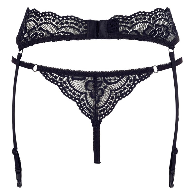 Cottelli Lingerie Suspender belt and string Set 23218741051B-ru