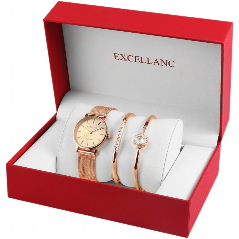 Excellanc ladies gift set with watch and 2 bracele...