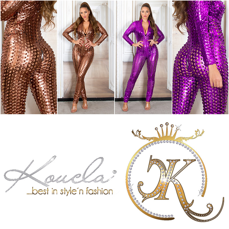 KouCla wetlook комбинезон с двуст�...