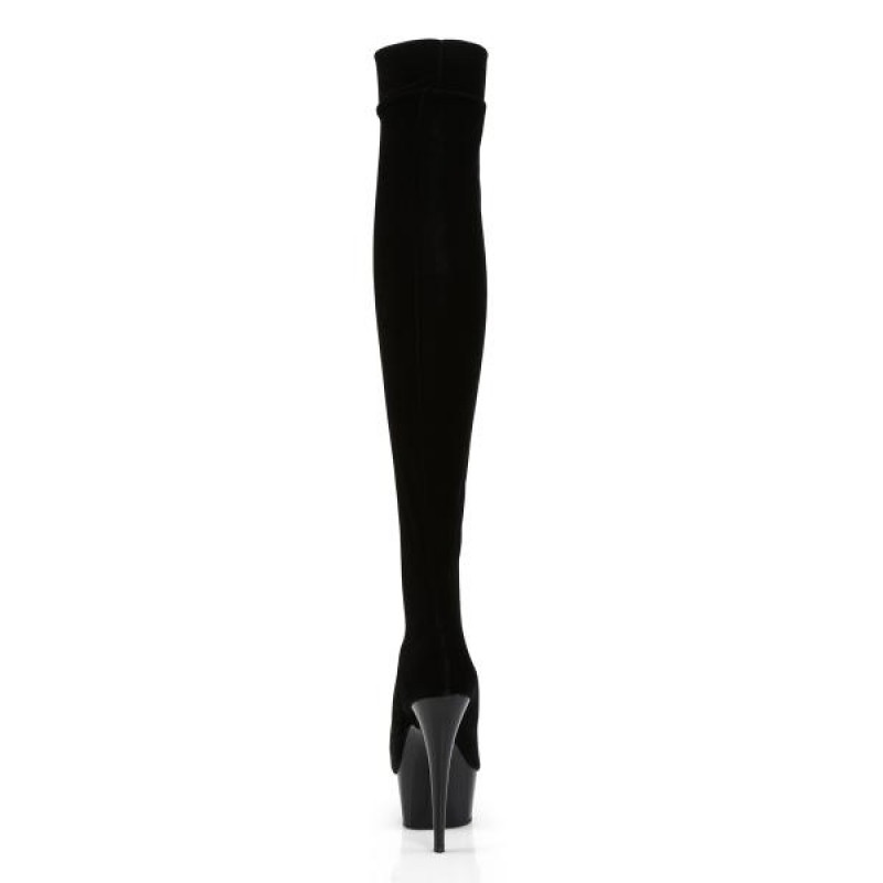 Pleaser DELIGHT-3002 ботфорты DEL3002/B/VEL-E-ru