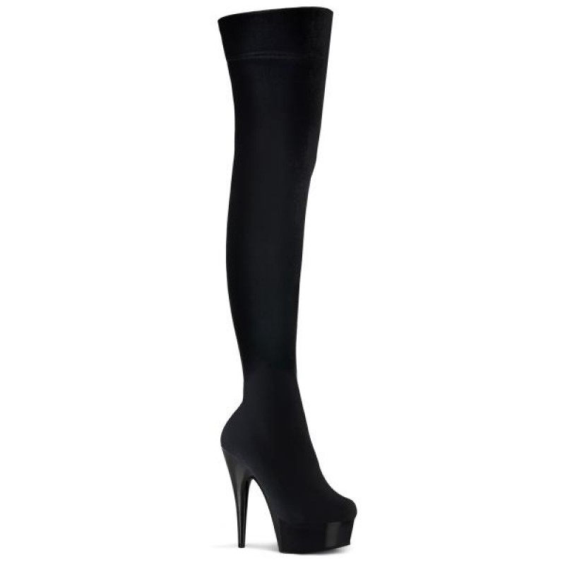 Pleaser DELIGHT-3002 ботфорты DEL3002/B/VEL-E-ru