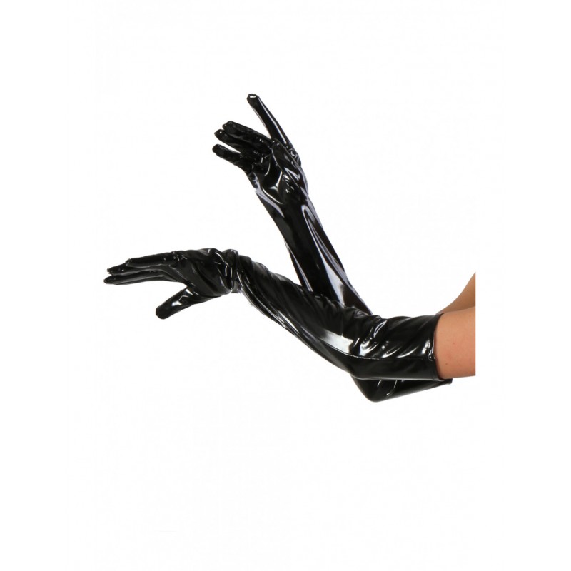 Soisbelle Long vinyl Gloves 014G-BK-E-ru